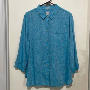 Chico’s 3/4 sleeve no iron shirt